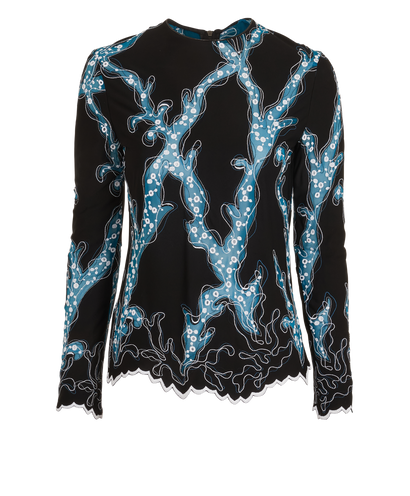 Louis Vuitton Embroidered Blouse, &pound;260, Clothing, Black, Viscose, Front view
