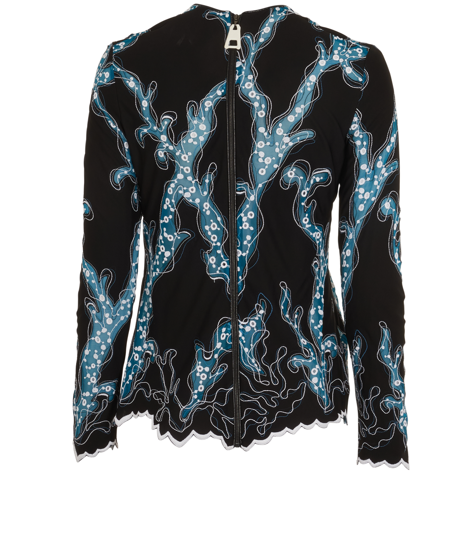 Louis Vuitton Embroidered Blouse, &pound;260, Clothing, Black, Viscose, Back view