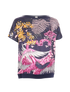 Hermes Floral Top, £220, Clothing, Blue/Pink, Silk, Front view