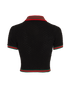 Gucci Crop Polo Top, &pound;320, Clothing, Black, Wool, Back view