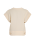 Chloe Crewneck Top, &pound;160, Clothing, Cream, Wool, Back view