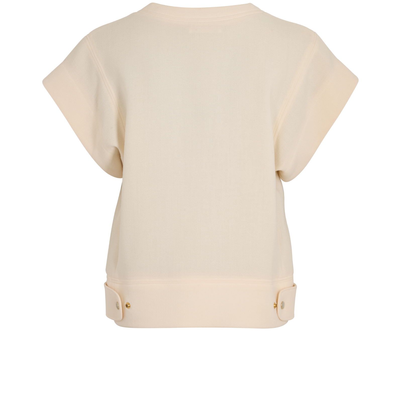 Chloe Crewneck Top, &pound;160, Clothing, Cream, Wool, Back view