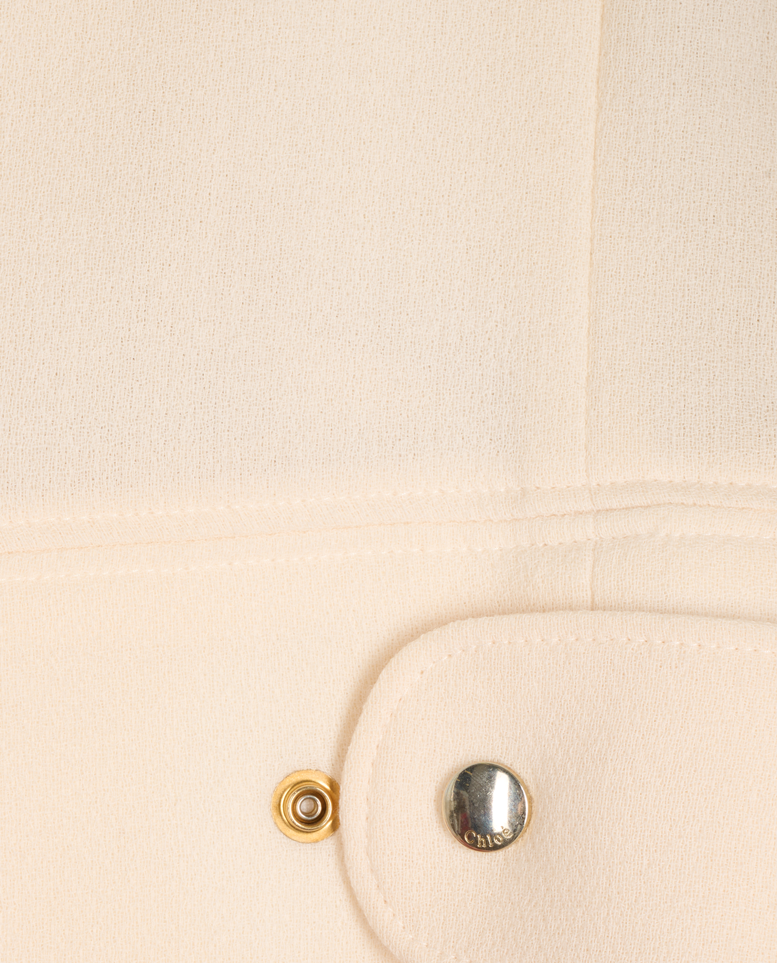 Chloe Crewneck Top, &pound;160, Clothing, Cream, Wool, Other view