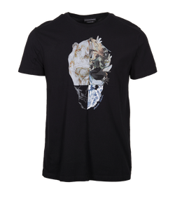 Alexander McQueen Skull T-Shirt, Mens, Cotton, Black, Sz XL, 2*