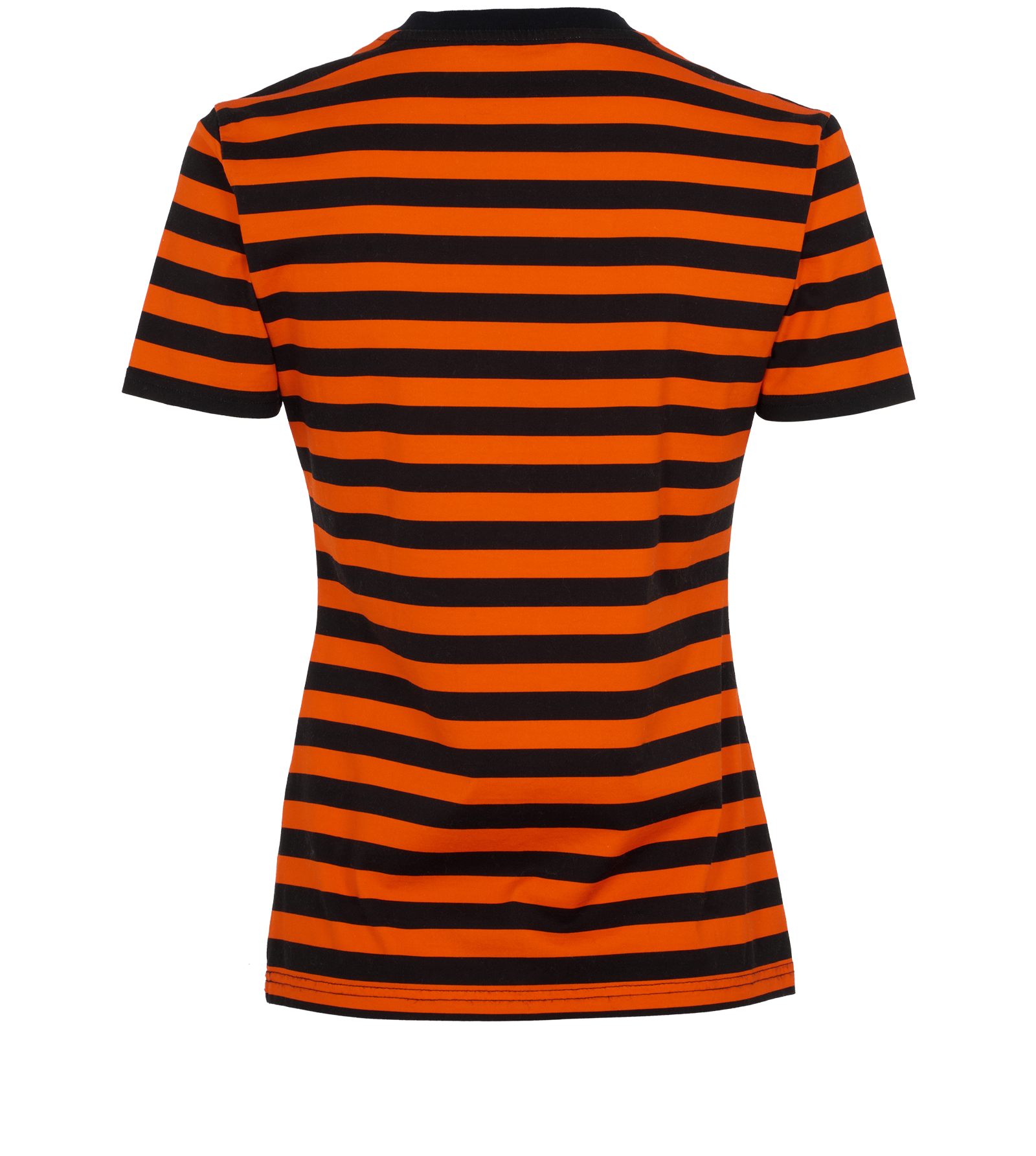 Givenchy Striped Flamingo T-Shirt, &pound;130, Clothing, Black/Orange, Cotton, Back view