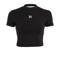 Palm Angels PA Monogram Baby T-Shirt, Poly/Cotton, Black, Sz M, 2*