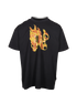 Palm Angels Burning Monogram T-Shirt, &pound;110, Clothing, Black, Cotton, Front view