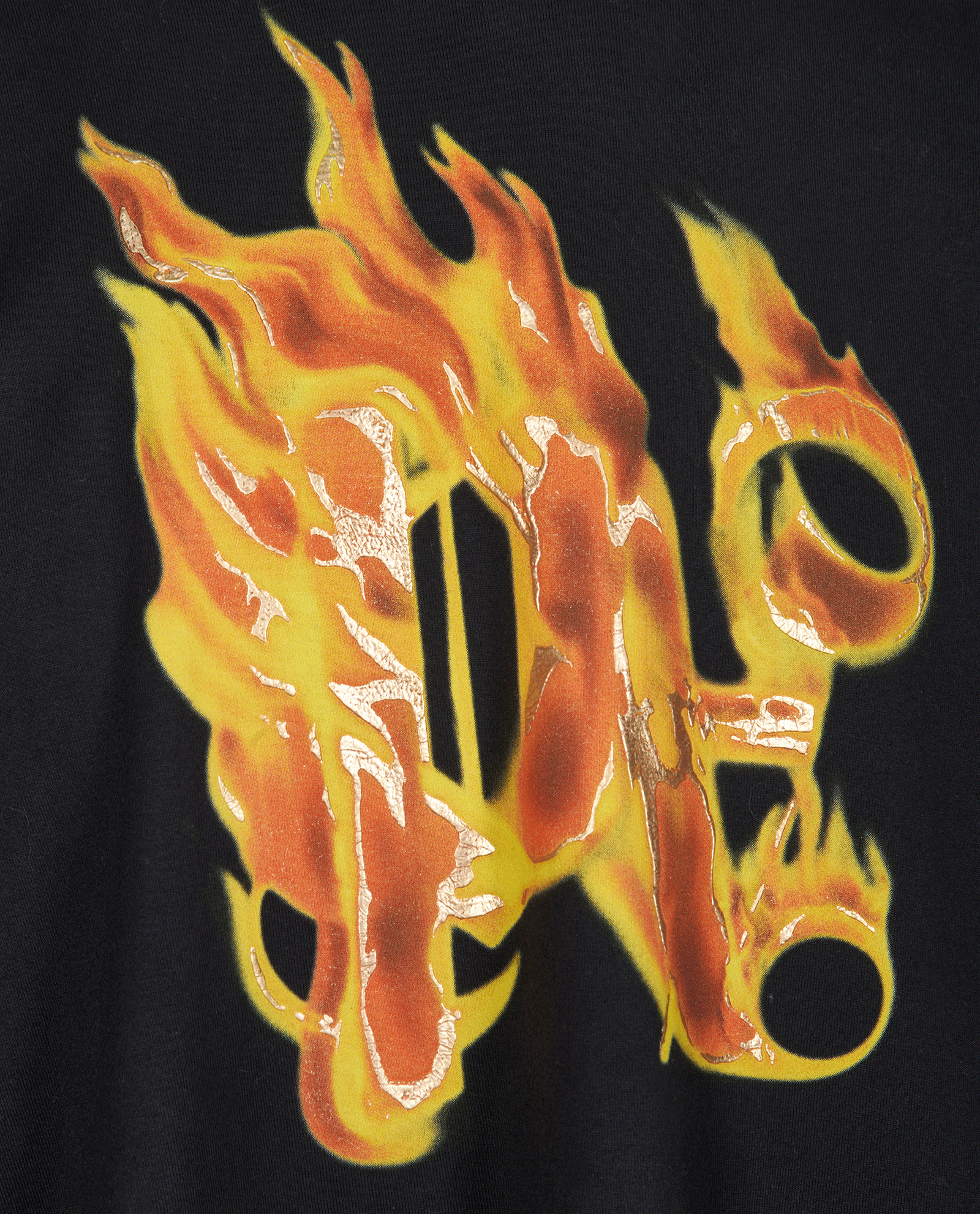 Palm Angels Burning Monogram T-Shirt, &pound;110, Clothing, Black, Cotton, Other view