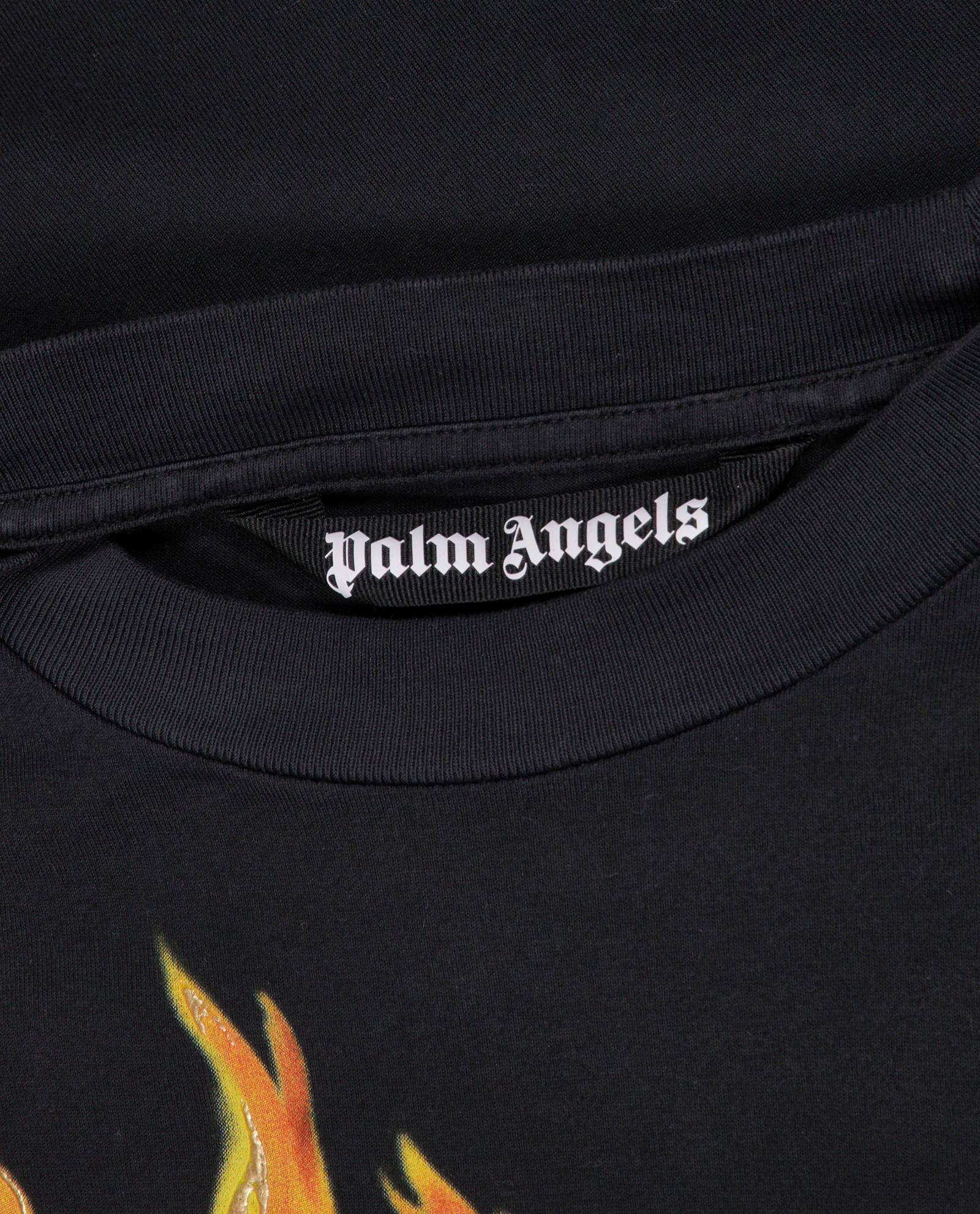 Palm Angels Burning Monogram T-Shirt, &pound;110, Clothing, Black, Cotton, Other view