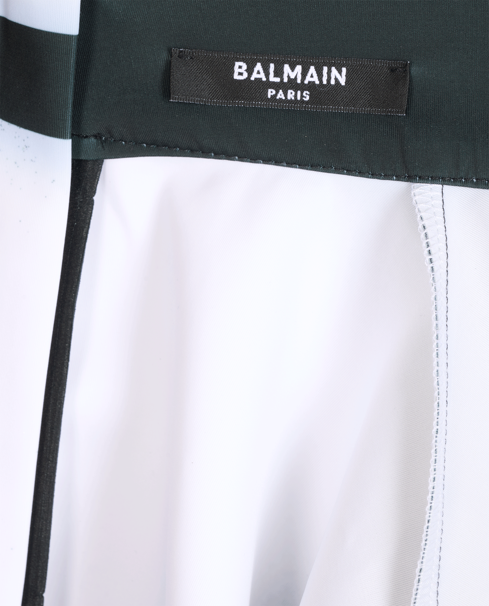 Balmain Crop Zipped Top, &pound;150, Clothing, Black/White, Polyester (Polymer), Other view
