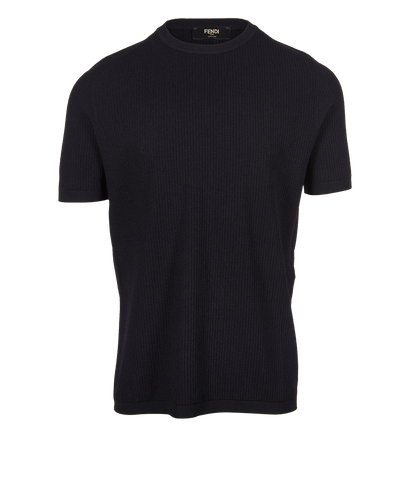Fendi Knit T-Shirt, &pound;175, Clothing, Black, Viscose, Front view