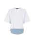 Gucci Logo Embroidered Layered T-Shirt, &pound;150, Clothing, Blue/White, Cotton, Front view