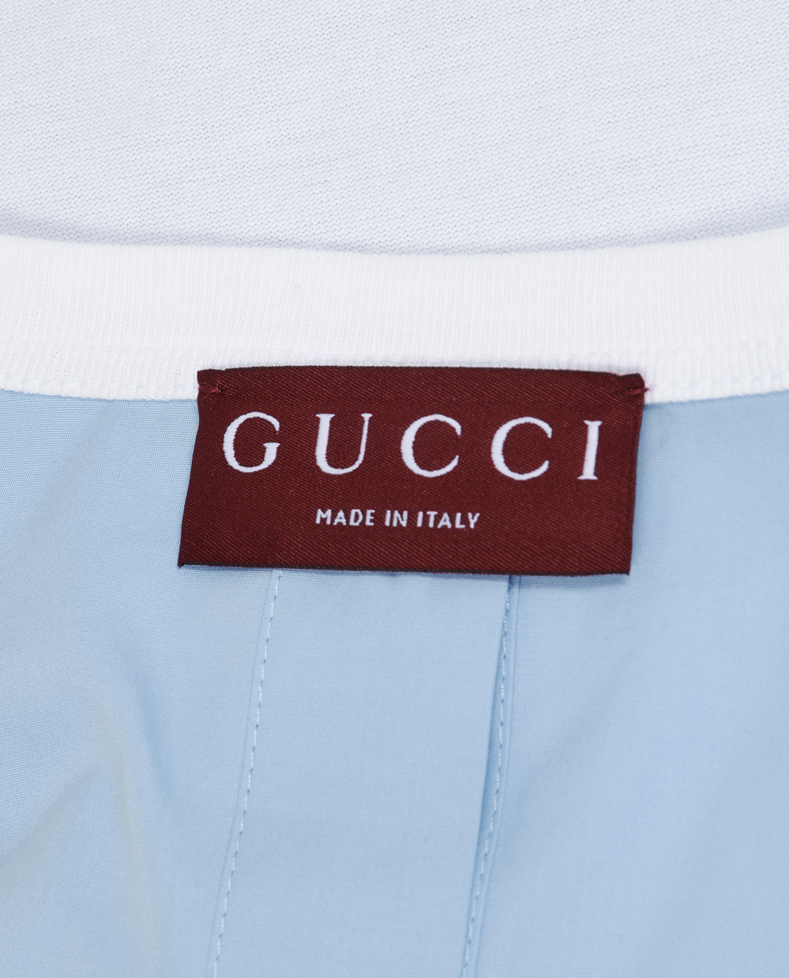 Gucci Logo Embroidered Layered T-Shirt, &pound;150, Clothing, Blue/White, Cotton, Other view