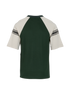 Saint Laurent Rive Gauche Raglan T-Shirt, &pound;220, Clothing, Green, Cotton/Viscose, Back view