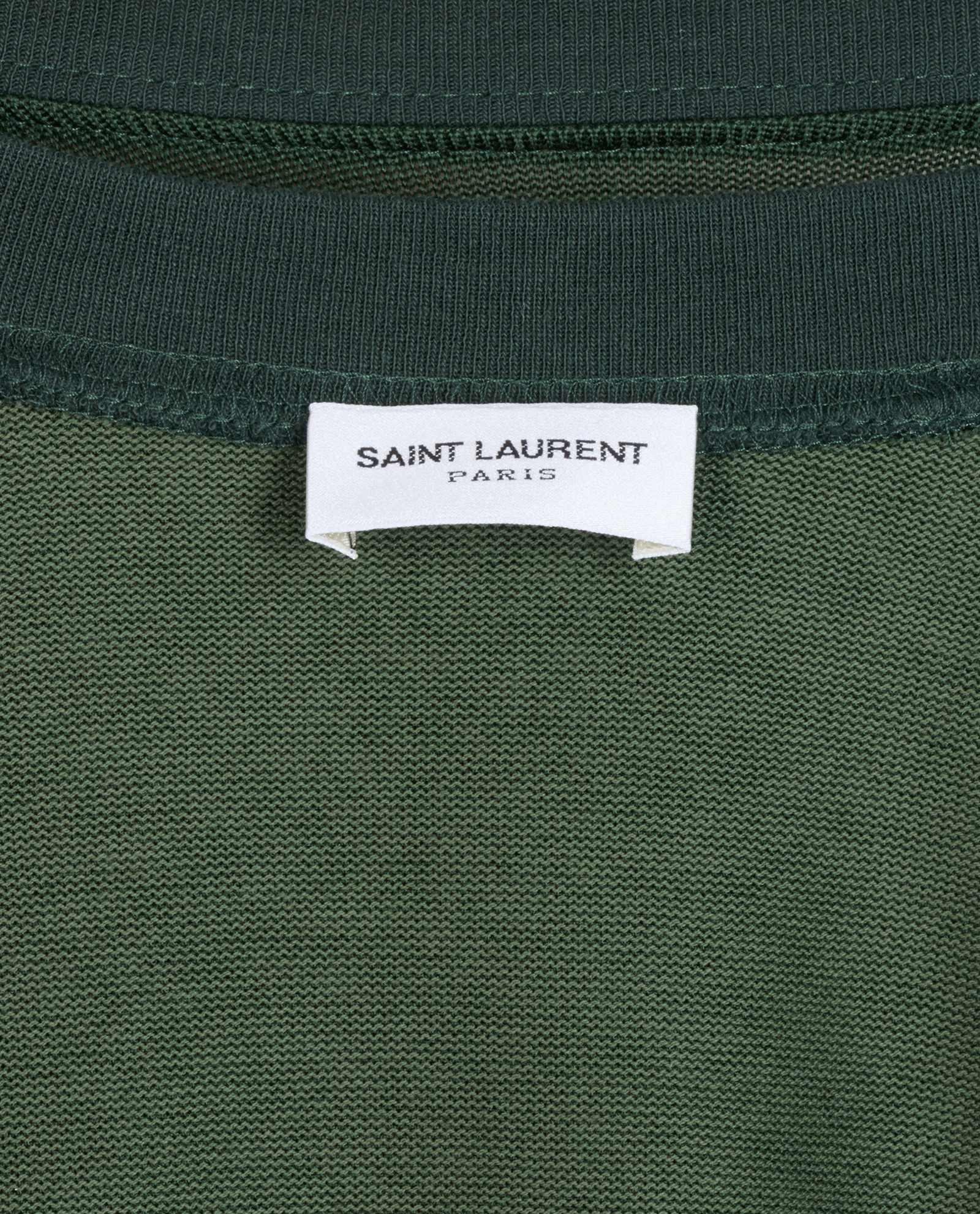 Saint Laurent Rive Gauche Raglan T-Shirt, &pound;220, Clothing, Green, Cotton/Viscose, Other view