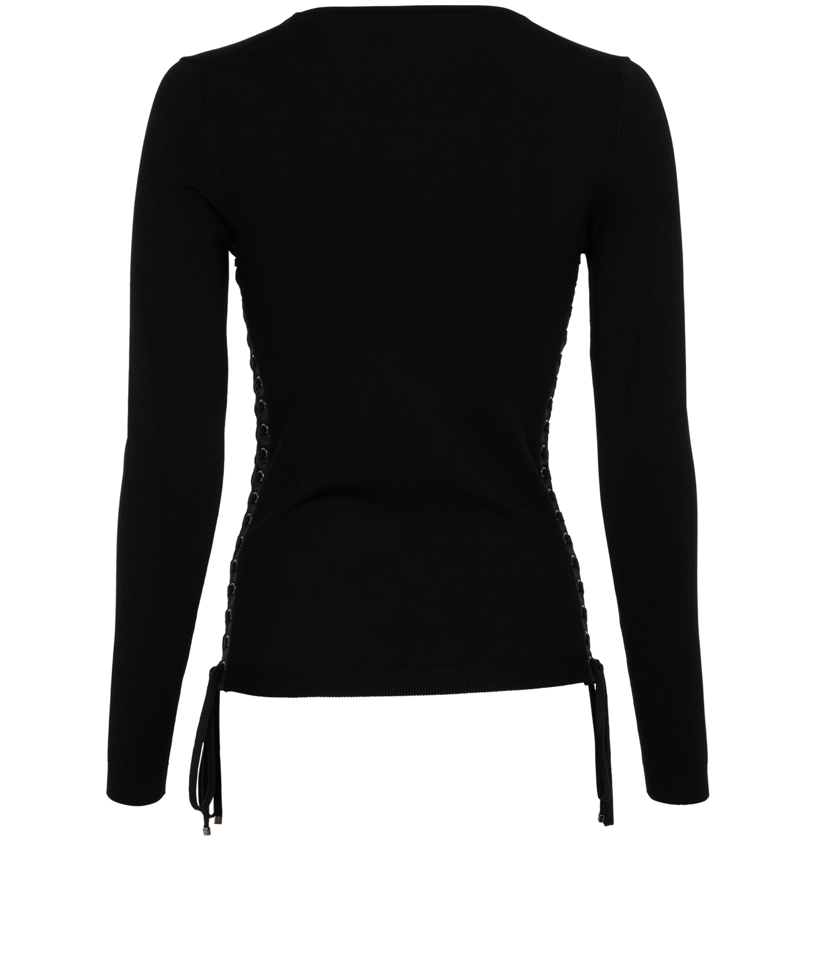 Dolce & Gabbana Side Laced Top, &pound;295, Clothing, Black, Viscose, Back view