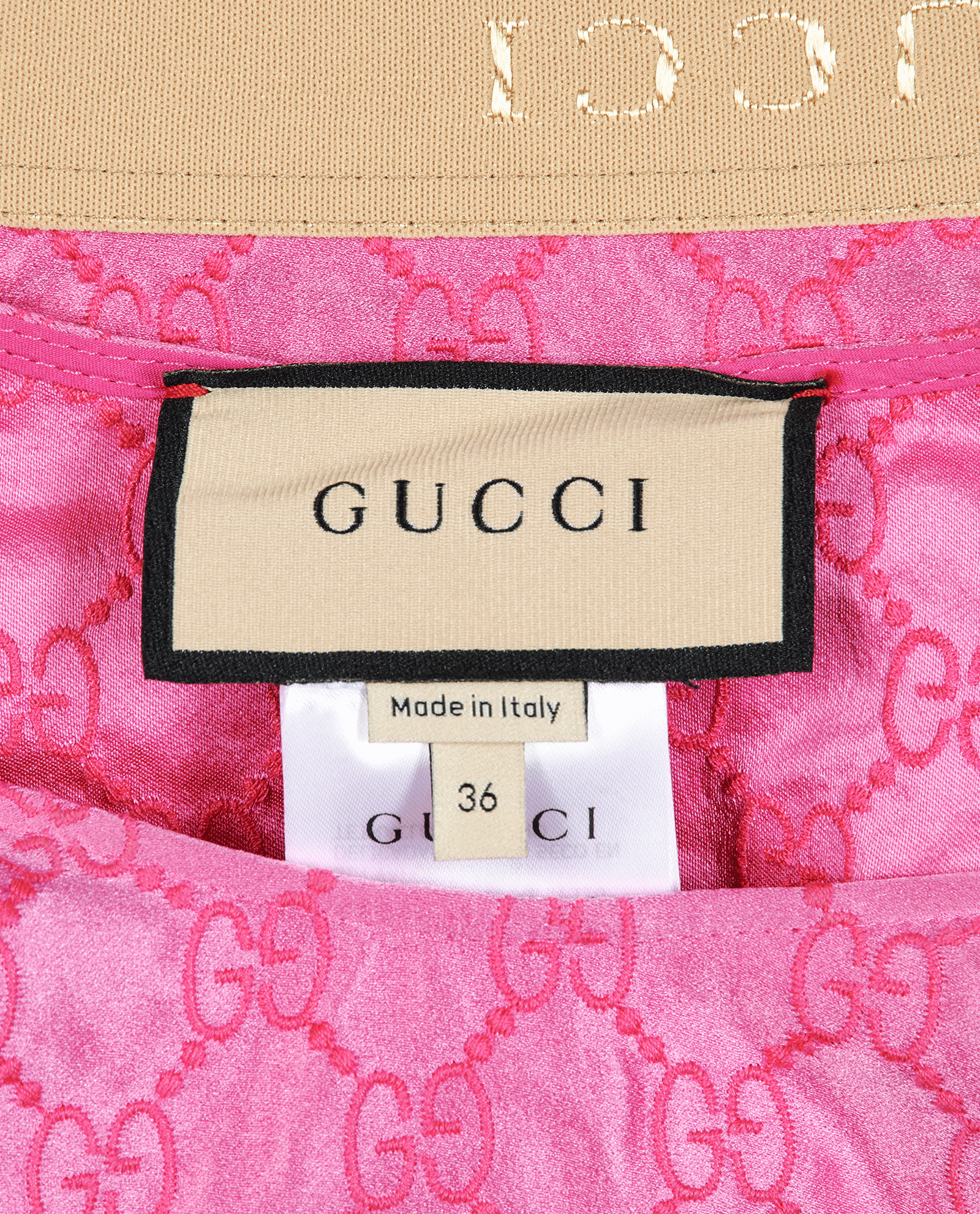 Gucci GG Crop Top, &pound;110, Clothing, Pink, Silk, Other view