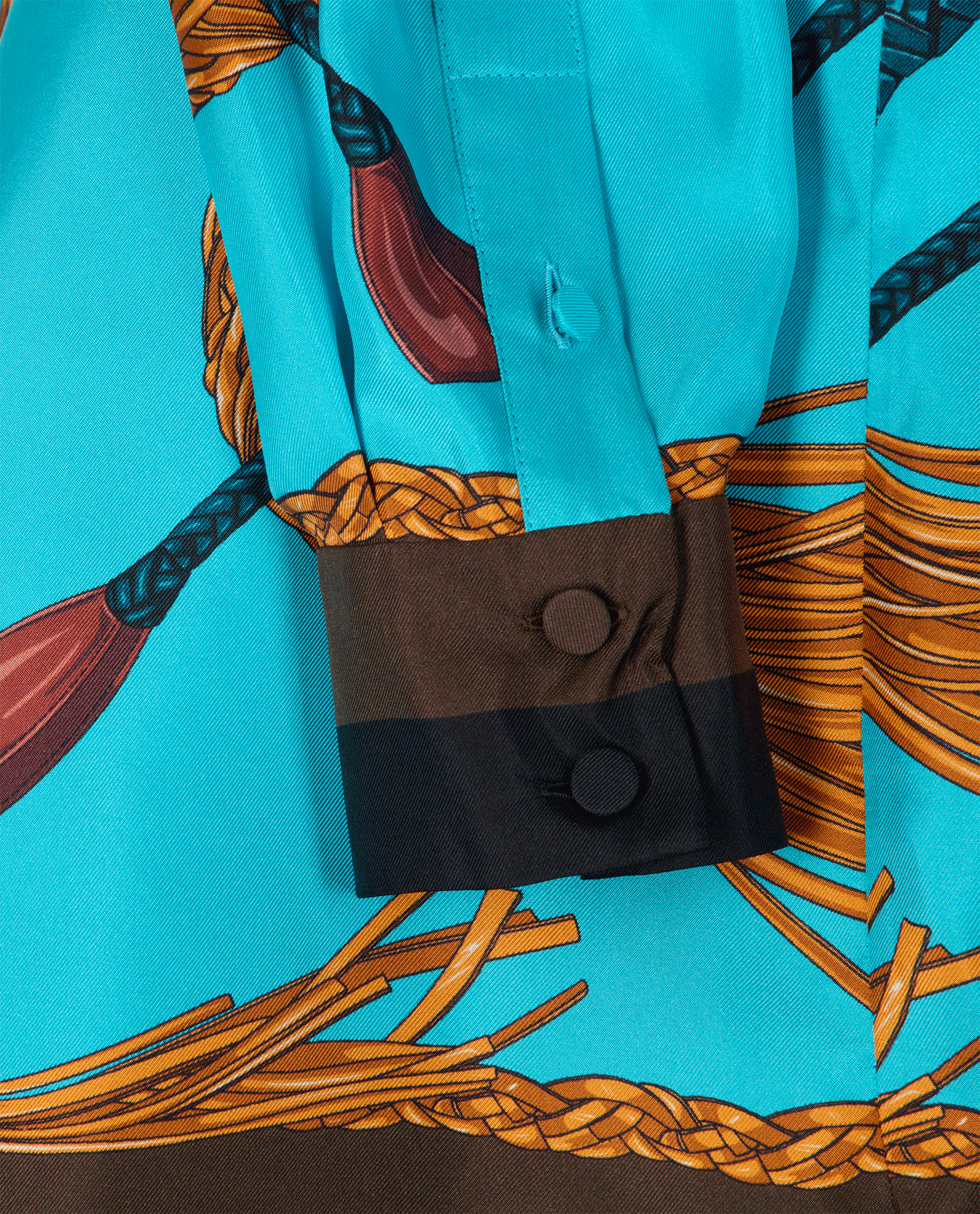 Gucci Equestrian Print Shirt, &pound;320, Clothing, Blue, Silk, Other view