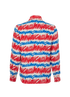 Gucci 'Loves You' Shirt, &pound;250, Clothing, Blue/Cream/Red, Silk, Back view