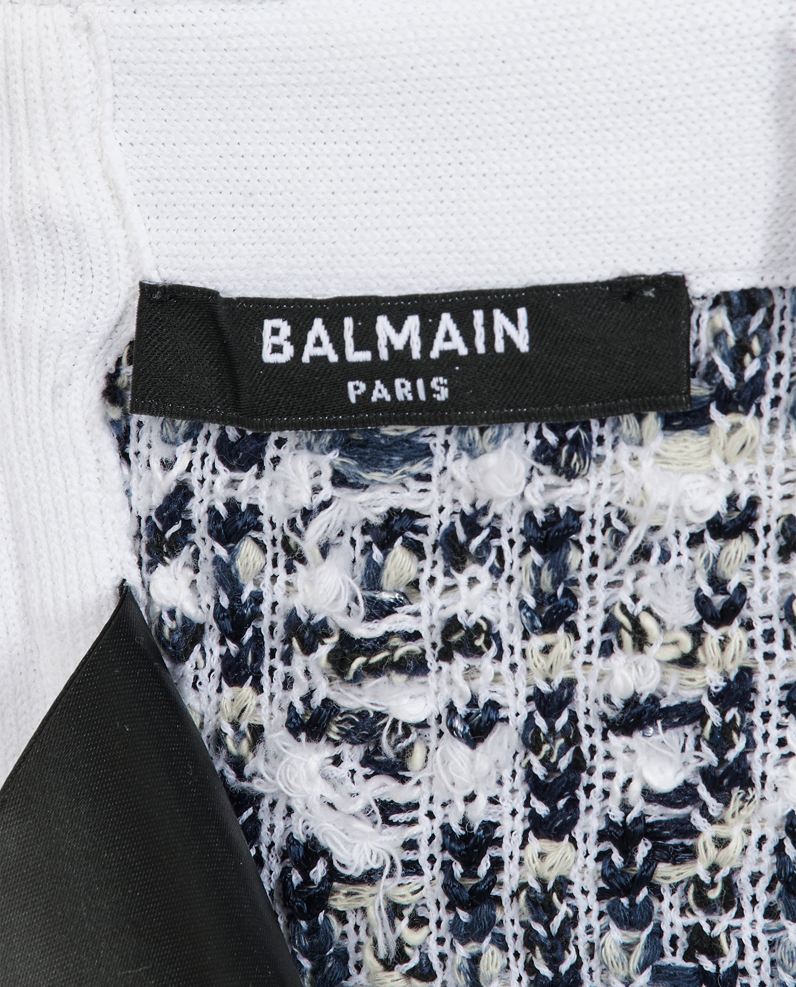 Balmain Crop Top, &pound;110, Clothing, Blue/White, Cotton/Viscose, Other view