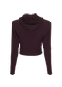Saint Laurent Cross Over Top, &pound;450, Clothing, Burgundy, Wool, Back view