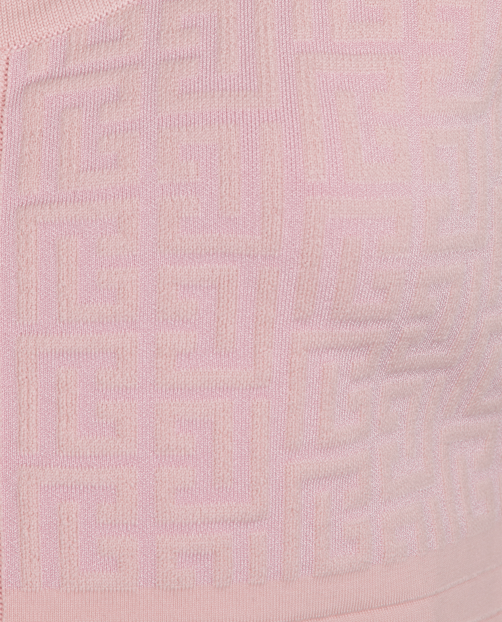 Balmain Monogram Jacquard Zip-Front Cropped Top, &pound;320, Clothing, Pink, Viscose/Wool, Other view