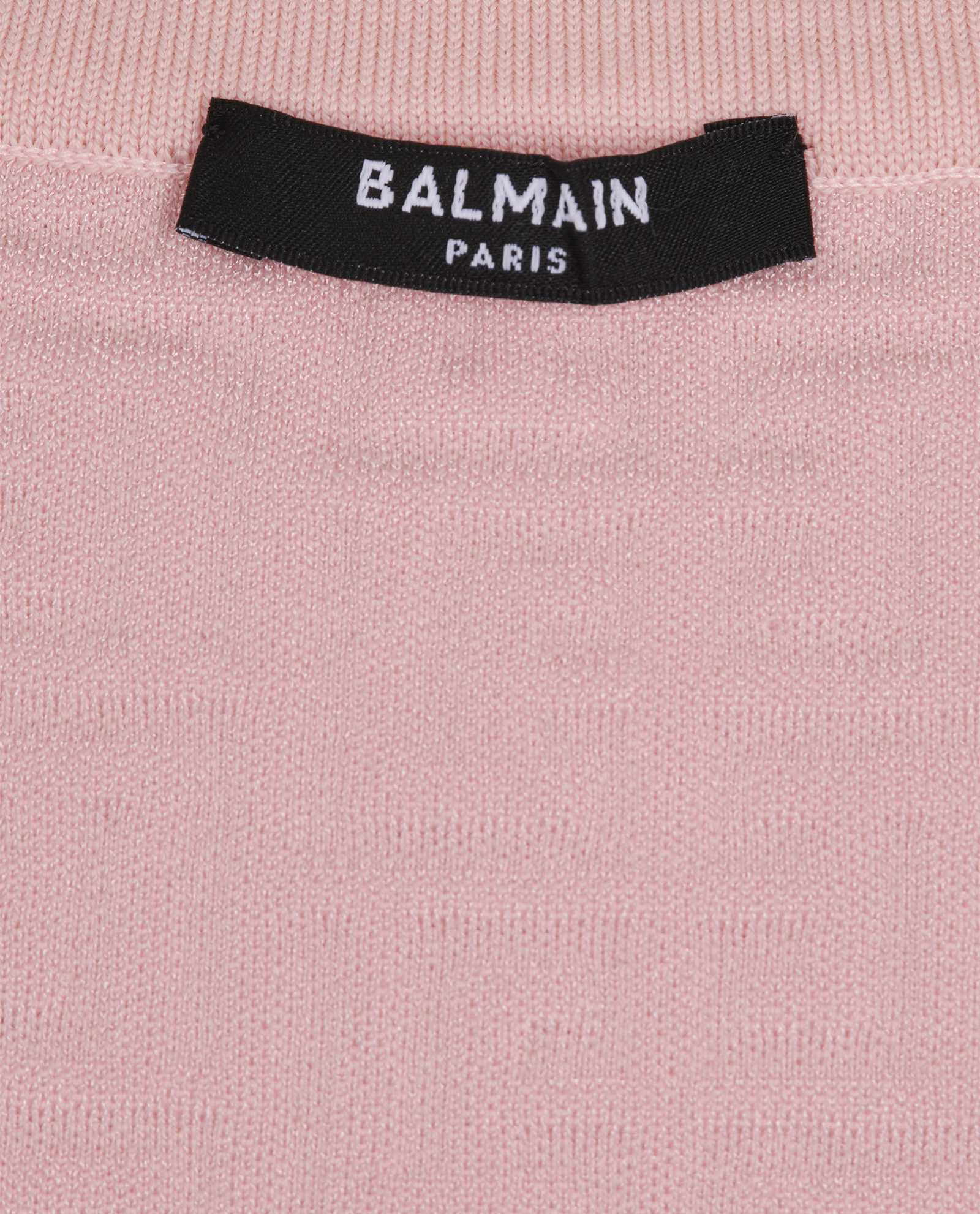 Balmain Monogram Jacquard Zip-Front Cropped Top, &pound;320, Clothing, Pink, Viscose/Wool, Other view