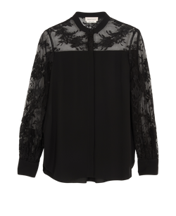 Alexander McQueen Lace Shirt, Silk, Black, UK8, 2*