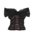 Self-Portrait Off The Shoulder Top, &pound;150, Clothing, Black, Polyester, Front view