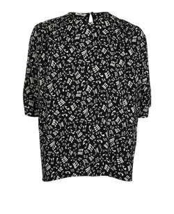 Miu Miu Music Note Blouse, Viscose, Black, UK10, 2*