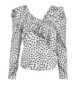 Self-Portrait Polka Dots Blouse, Poly, White, UK6, 2*