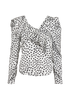 Self-Portrait Polka Dots Blouse, &pound;120, Clothing, White, Polyester, Front view