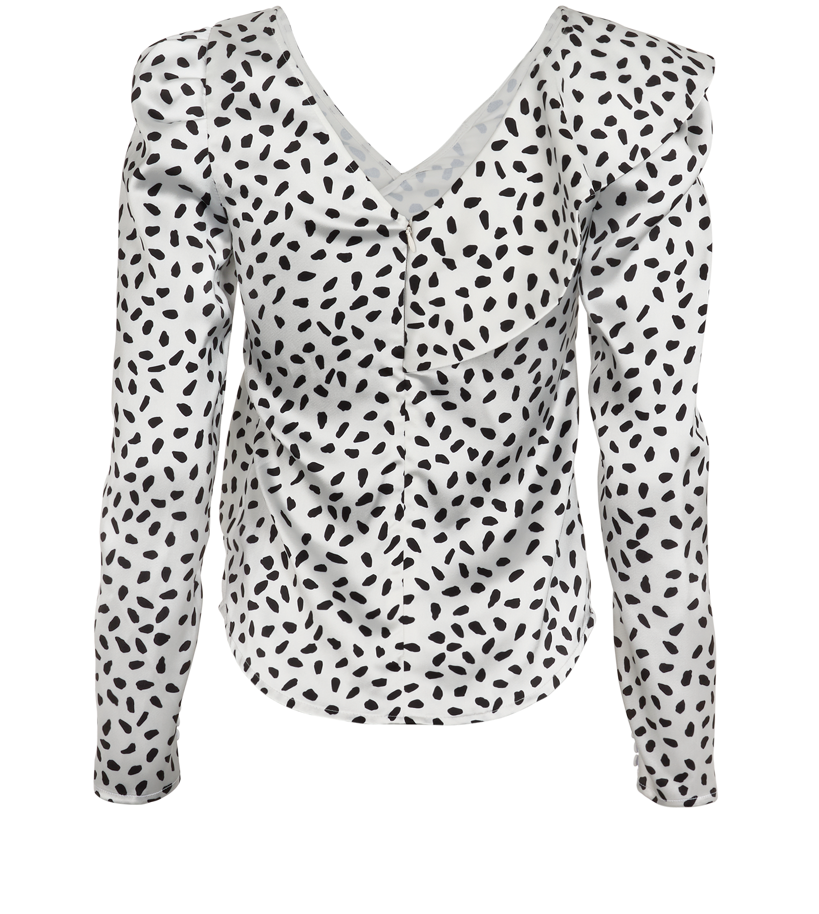 Self-Portrait Polka Dots Blouse, &pound;120, Clothing, White, Polyester, Back view