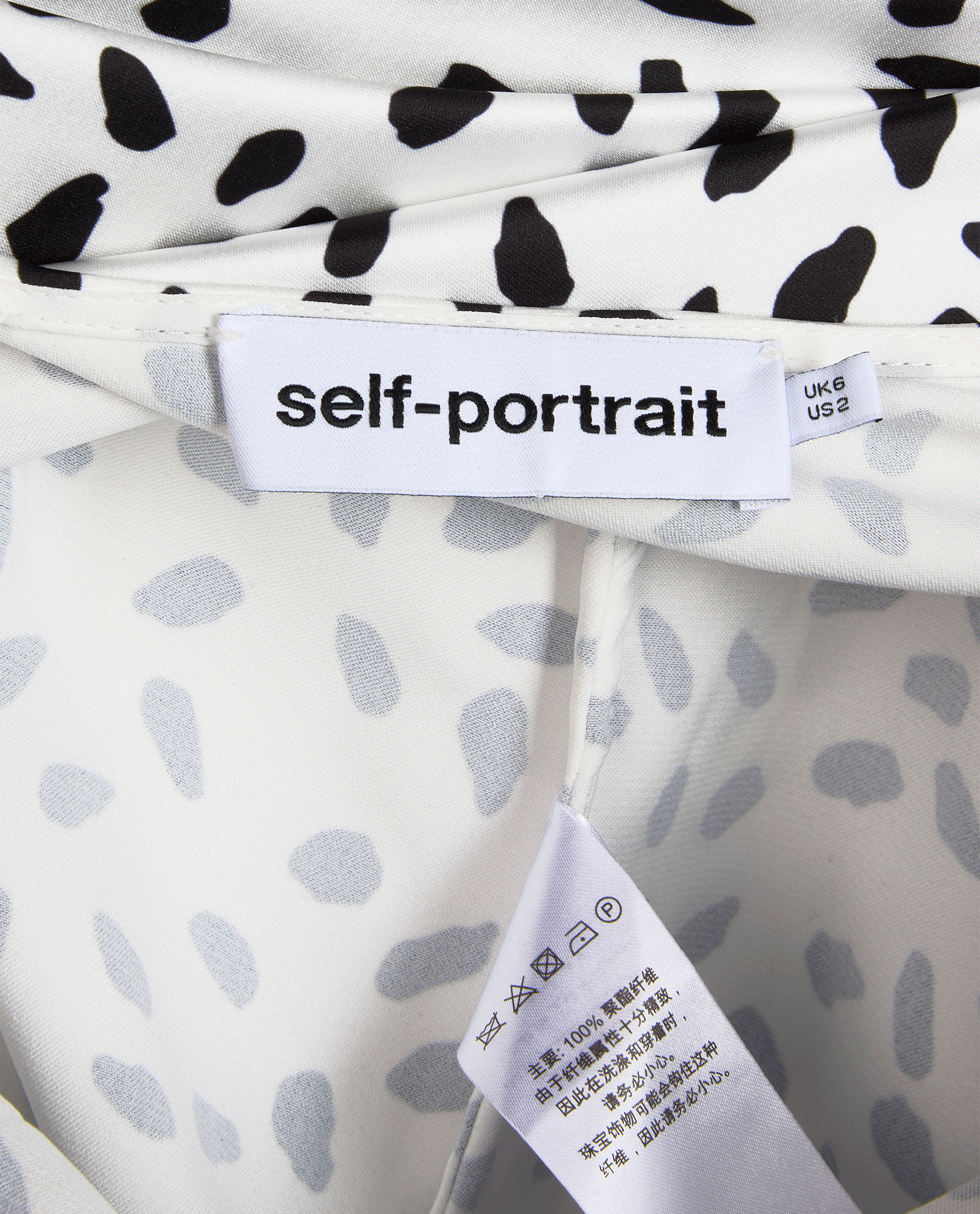Self-Portrait Polka Dots Blouse, &pound;120, Clothing, White, Polyester, Other view