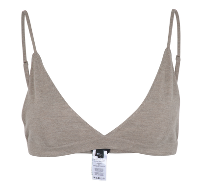 Joseph Stretched Bralette, &pound;90, Clothing, Taupe, Cashmere, Front view
