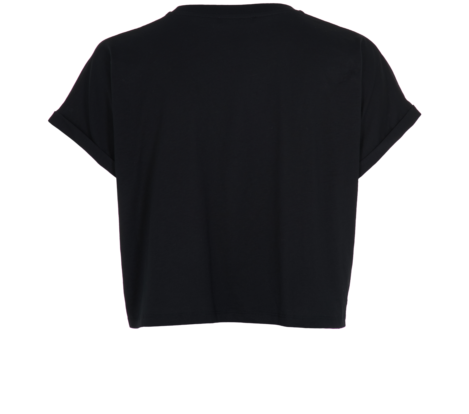 Balmain Crop T-Shirt, &pound;90, Clothing, Black, Cotton, Back view