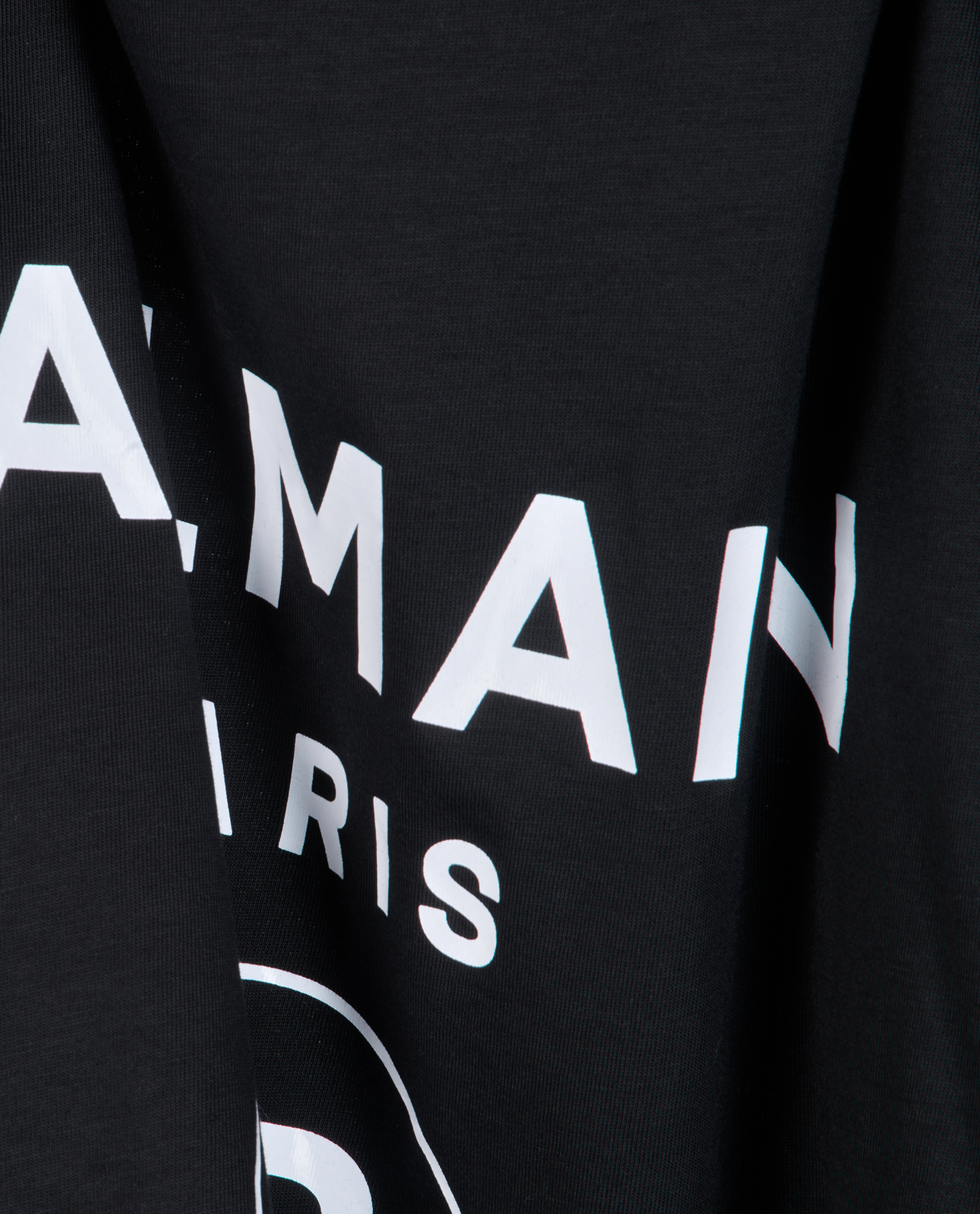 Balmain Crop T-Shirt, &pound;90, Clothing, Black, Cotton, Other view