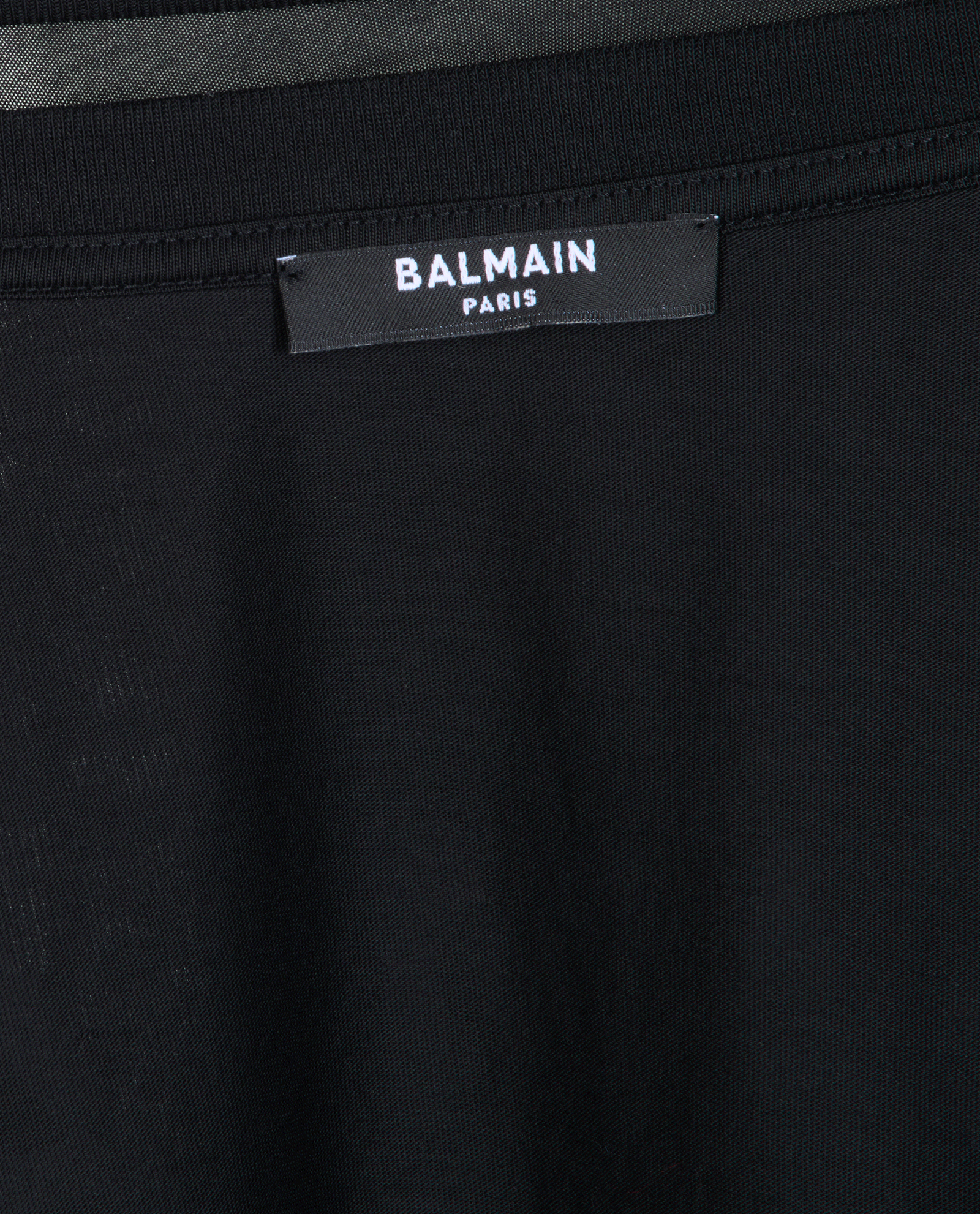 Balmain Crop T-Shirt, &pound;90, Clothing, Black, Cotton, Other view