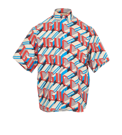 Gucci Pixel Shirt, Mens, Silk, Multi, Sz S, 2*