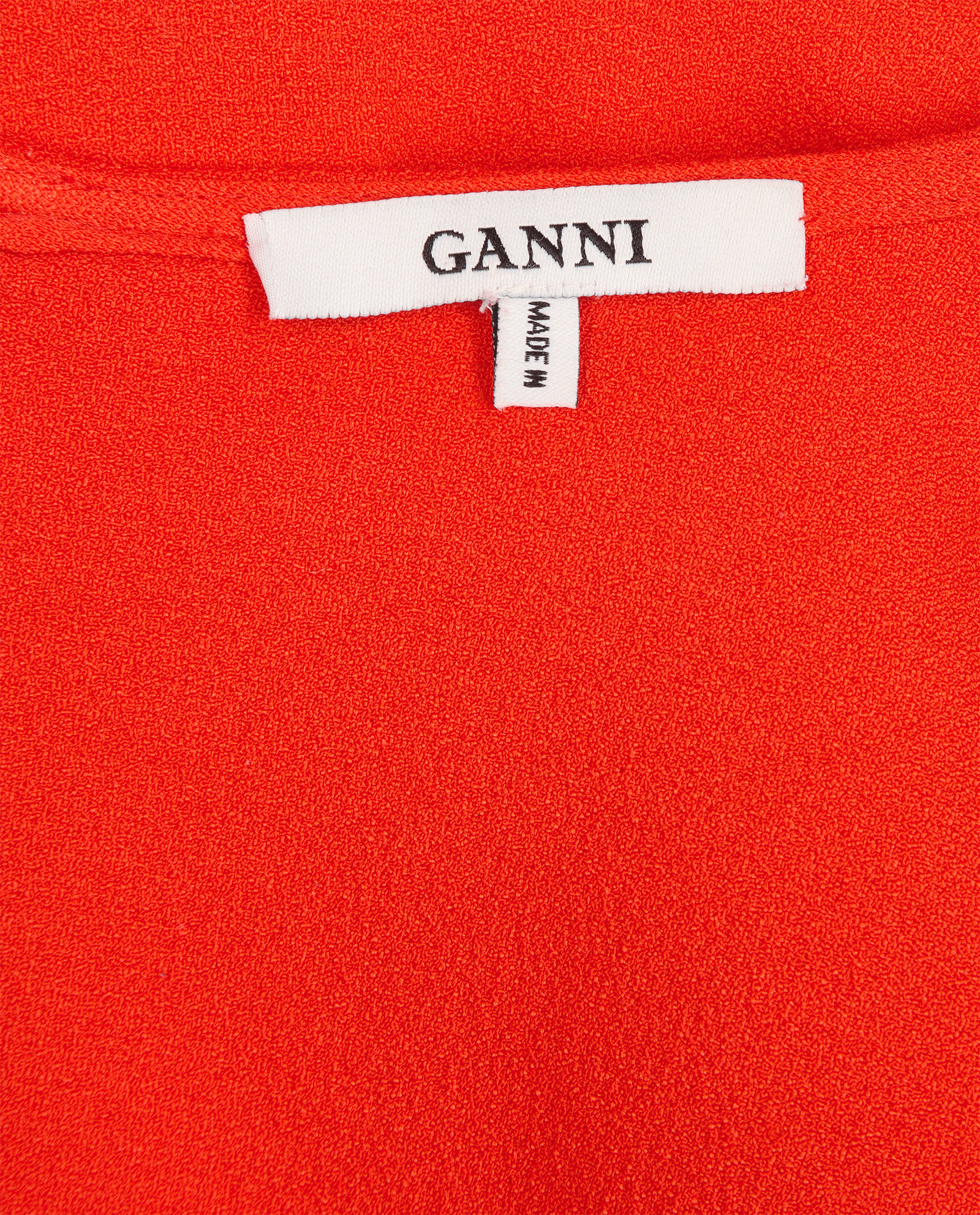 Ganni Ruffle Blouse, &pound;60, Clothing, Red, Polyester, Other view