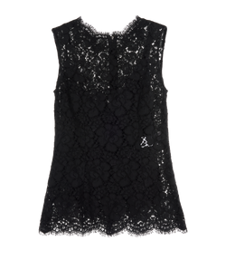 Dolce & Gabbana Sleeveless Top, Viscose, Black, UK6, 2*
