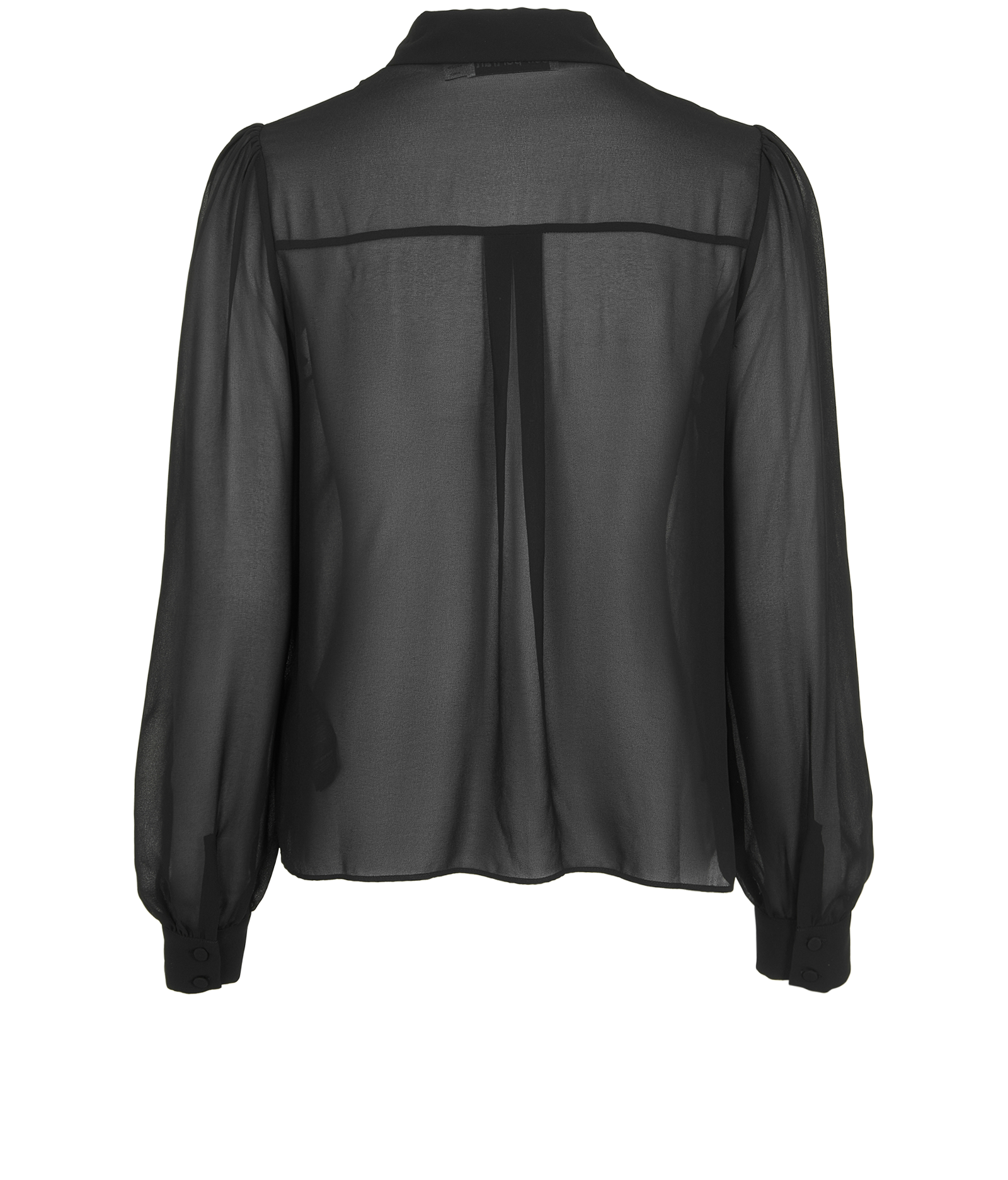 Self-Portrait Chiffon Lace Top, &pound;120, Clothing, Black, Polyester, Back view