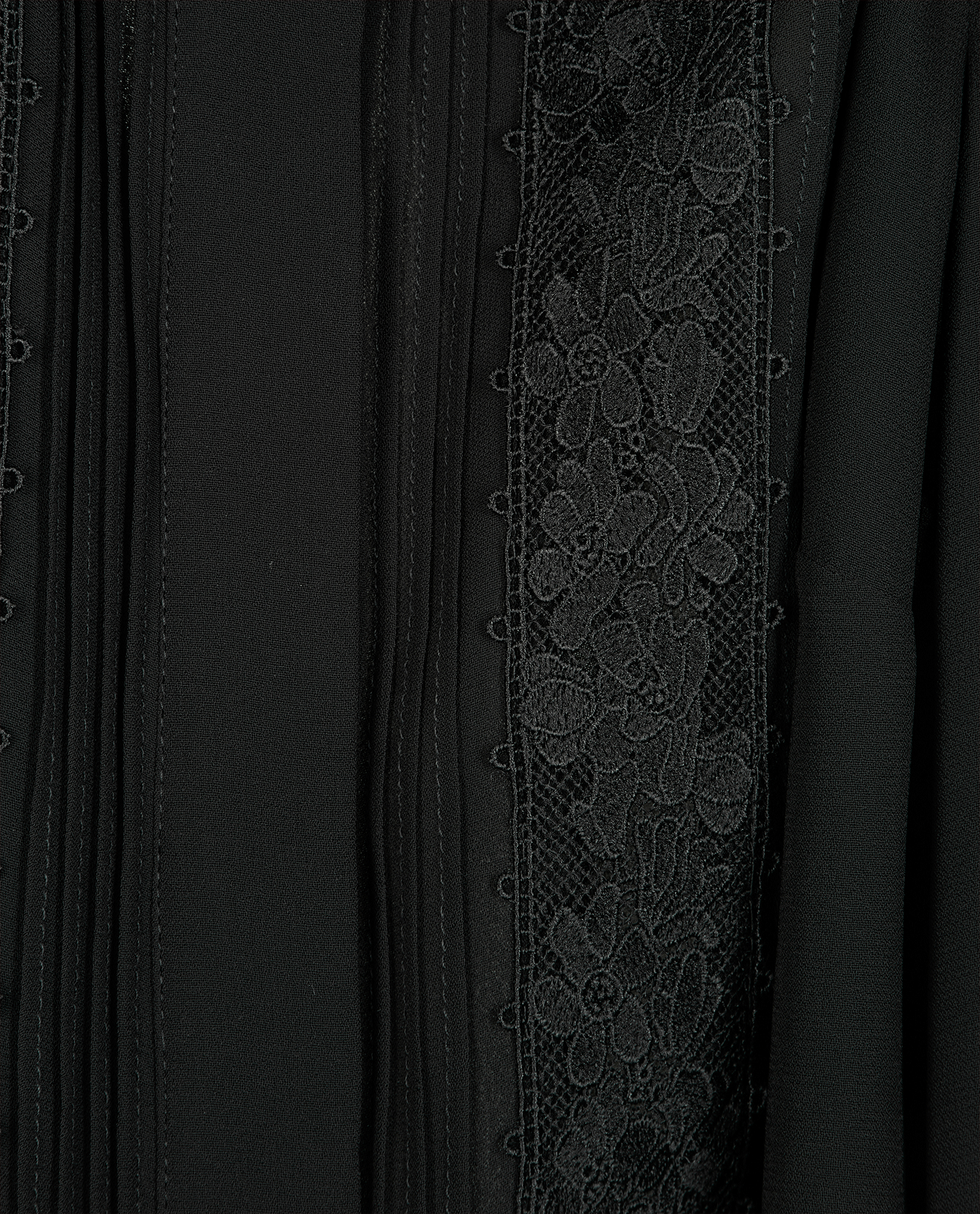 Self-Portrait Chiffon Lace Top, &pound;120, Clothing, Black, Polyester, Other view