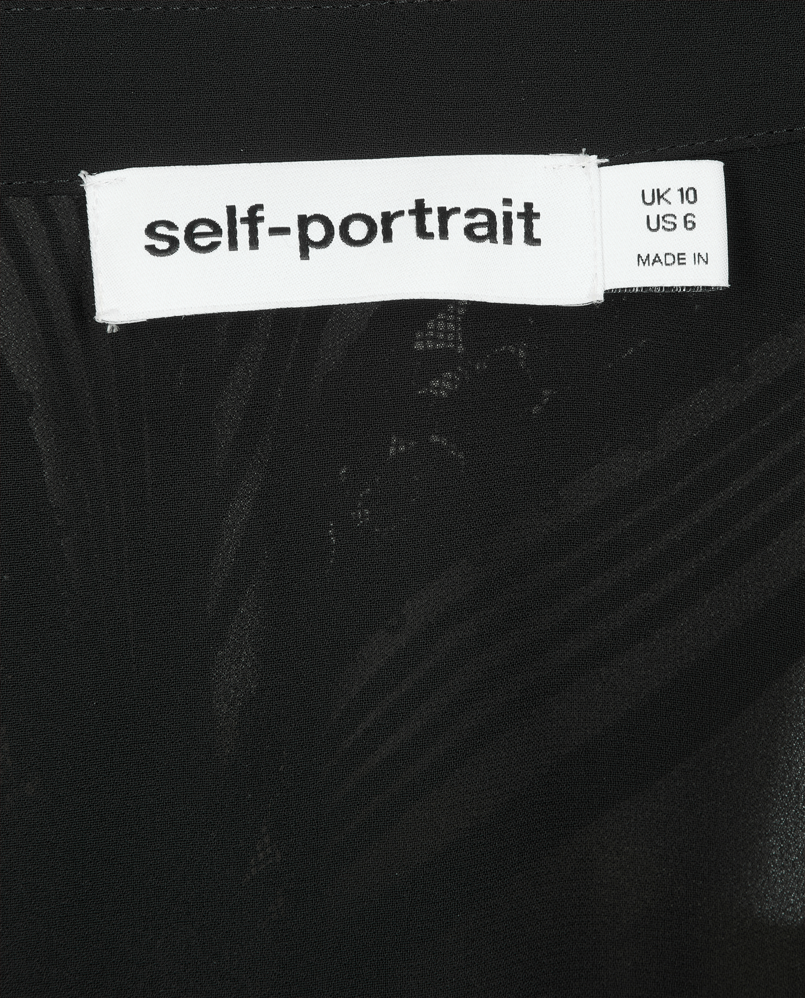Self-Portrait Chiffon Lace Top, &pound;120, Clothing, Black, Polyester, Other view