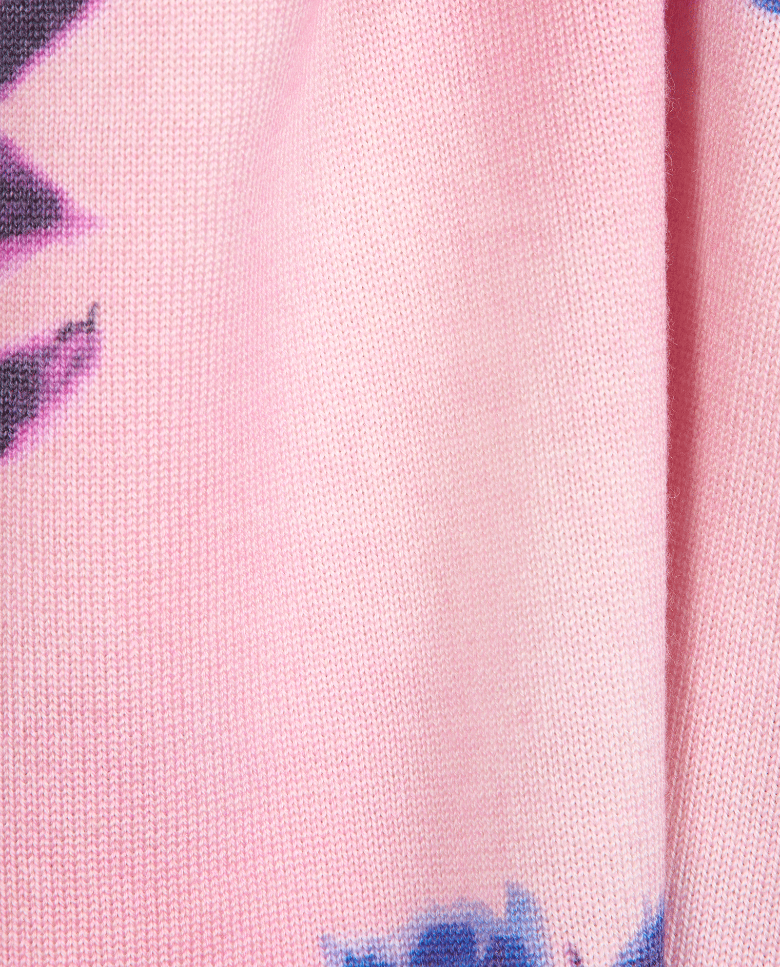 Gucci Floral Print Fine Knit Jumper, &pound;150, Clothing, Pink, Silk/Wool, Other view
