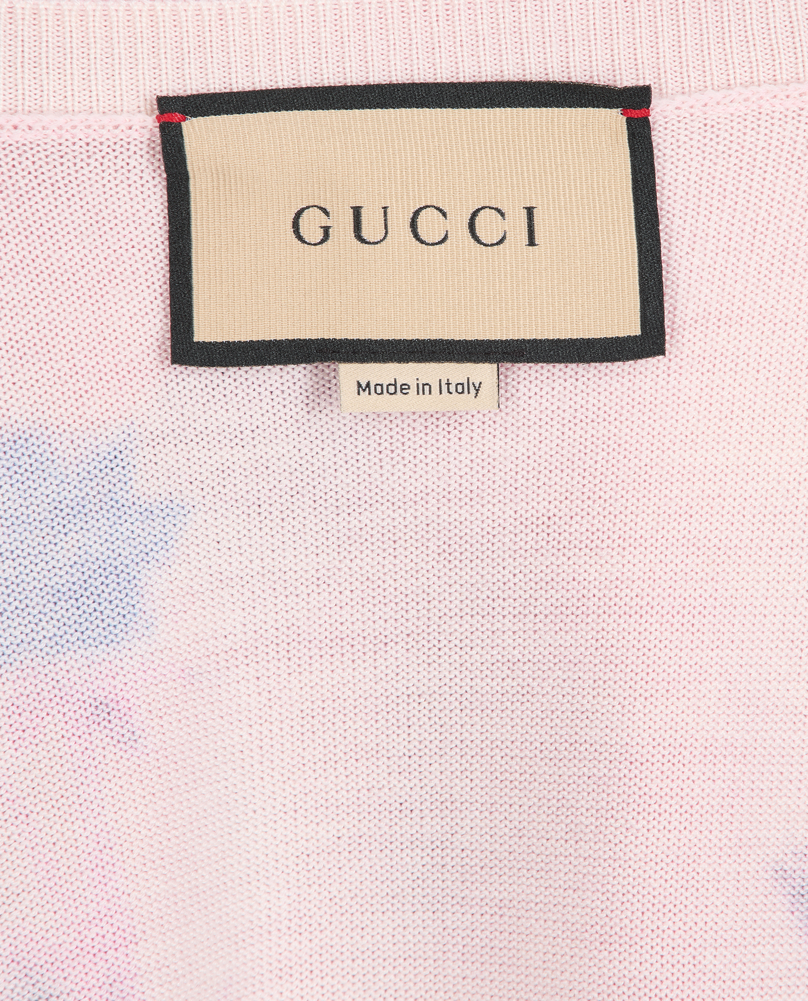 Gucci Floral Print Fine Knit Jumper, &pound;150, Clothing, Pink, Silk/Wool, Other view