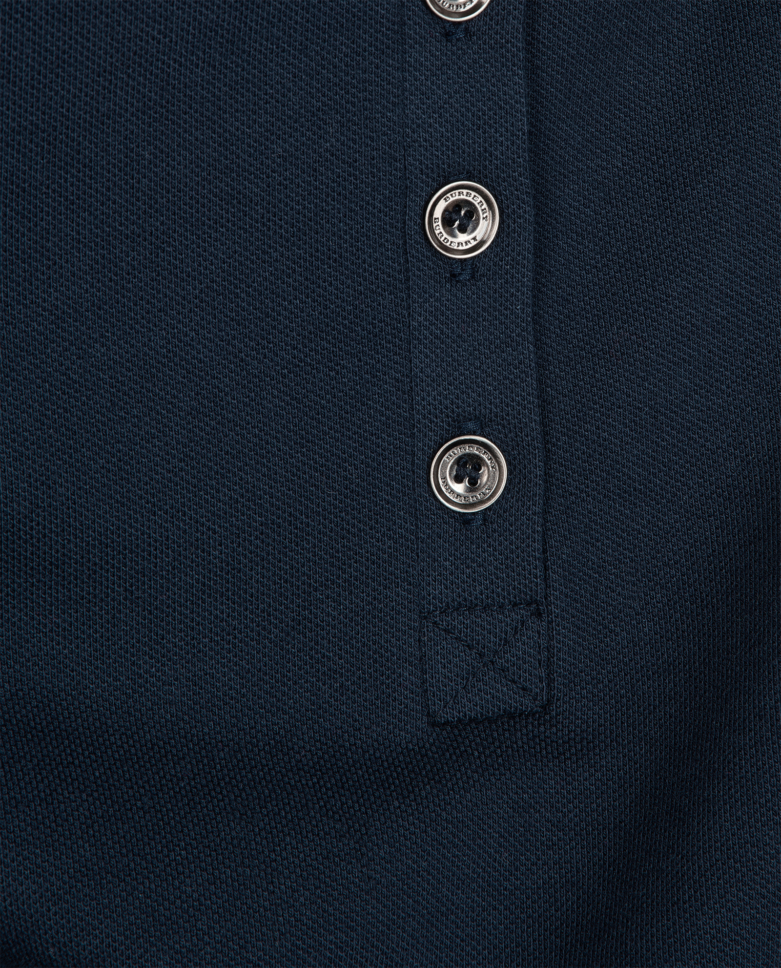 Burberry Polo Shirt, &pound;150, Clothing, Navy, Cotton, Other view