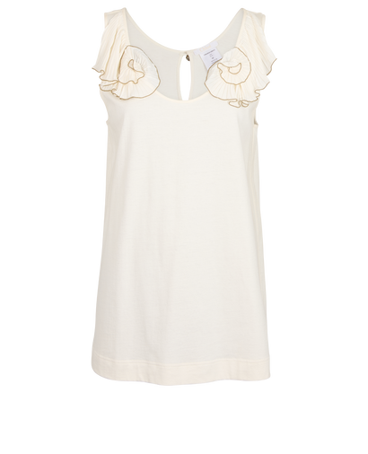 Chloe Sleeveless Top, &pound;130, Clothing, White, Polyester, Front view