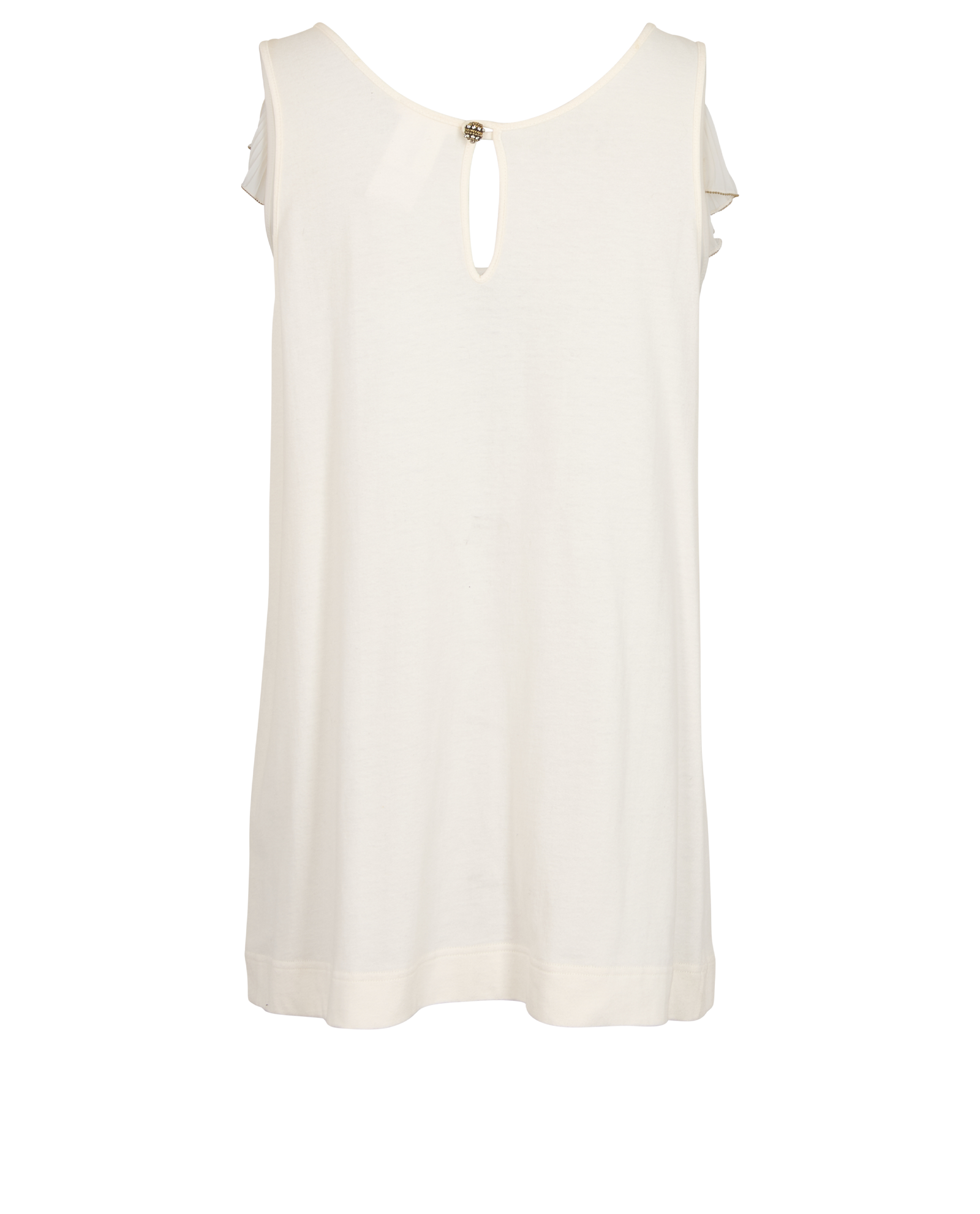 Chloe Sleeveless Top, &pound;130, Clothing, White, Polyester, Back view