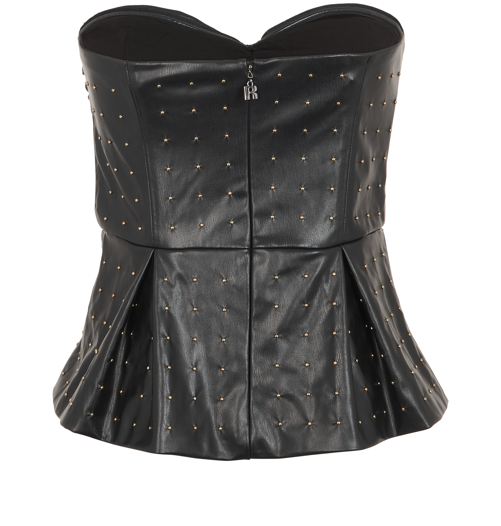 Rotate Strapless Peplum Top, &pound;110, Clothing, Black, Polyester, Back view
